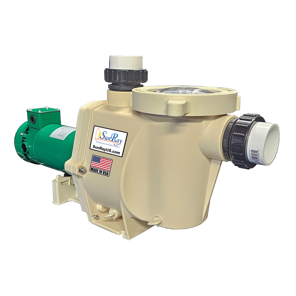 0.5HP Solar Pool Pump - SunRay Solar Variable Speed Pool Pump Only - Made  in the USA - NaturalCurrent.com