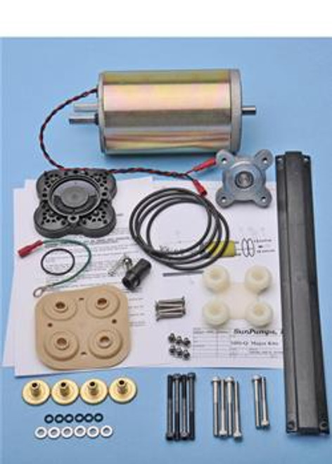 SunRay RK - Rebuild Kit- SOLFLO Pump Motor Showing Data - GPM - Head - Volts - numbers with ie =-RK-Q-128-MJR OP