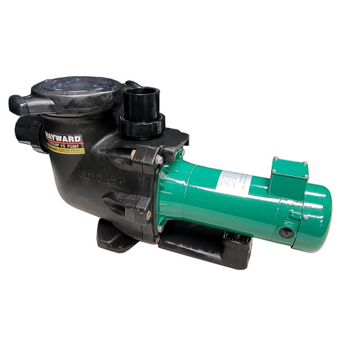 Hayward® Super Pump II®  Single Speed Max Rated Pump WetEnd with SunRay Solar Powered DC Variable Speed Motor - Off-the-Grid Swimming Pool