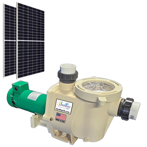 1HP Solar Pool Pump - SunRay Solar Variable Speed Pool Pump Complete Package Kit - Made in the USA 1HP Solar Pool Pump - SunRay Solar Variable Speed Pool Pump Complete Package Kit - Made in the USA