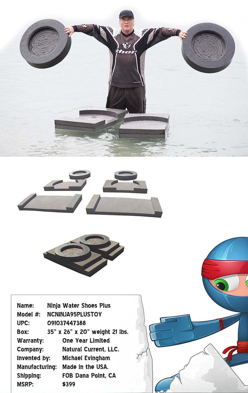 Ninja Water Shoes 95 lbs. Under - Glide On Top Of The Water