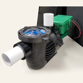 SunRay Hybrid Pond Pump 2 Inch - Utility Grid / Solar Powered AC/DC 24/7 Runtime - Made in the USA