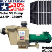 3.5HP Solar Pool Pump - SunRay SolFlo3.5 Solar Variable Speed Pool Pump Customize - Made in the USA