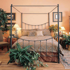 Knot Canopy Iron Cal King Bed