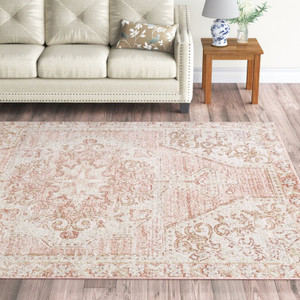 Cabell Area Rug in Pink/White