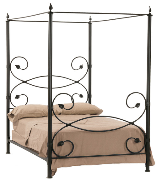 Leaf Canopy Iron Twin Bed