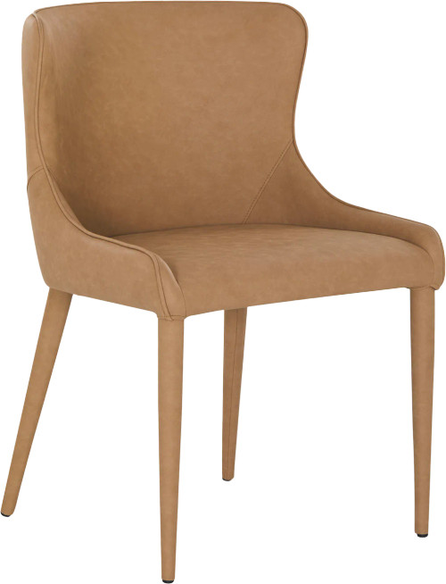 Markson Dining Chair – Tan Vegan Leather