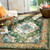 Indira Oriental Handmade Flatweave Area Rug in Forest Green