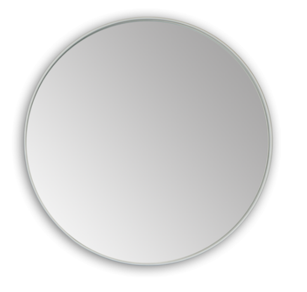 Bethany Collection 24" White Round Mirror