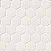 White 2" Hexagon Glossy + Matte
