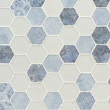 2" Hexagon - Honest Blue