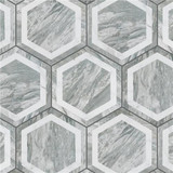 Bailey Marble Look Porcelain Hex 