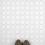 Mavis Octagon Matte White Porcelain Mosaic