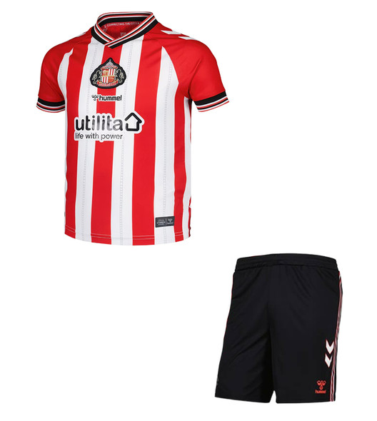 25/26 Sunderland Home Kids Kit with free name and number