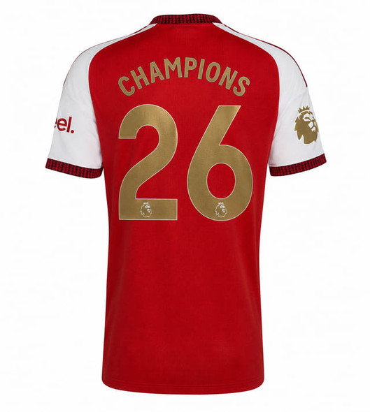 2026-27 Arsenal Home with Champions 26 printing