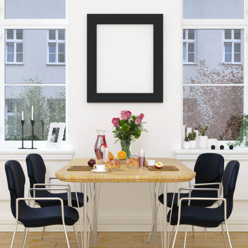 The Black and Metal Rectangular Table