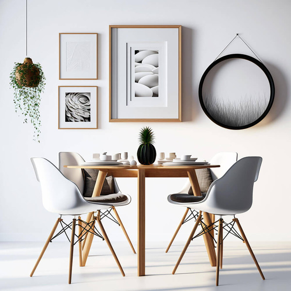 The White and Brown Circular Table