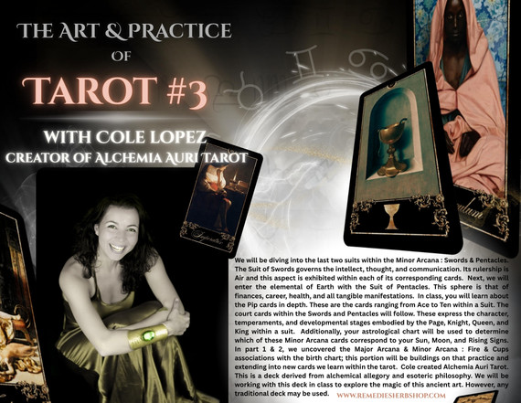 The Art & Practice of Tarot  PART 3 (VIRTUAL CLASS) - Tuesday August 11th