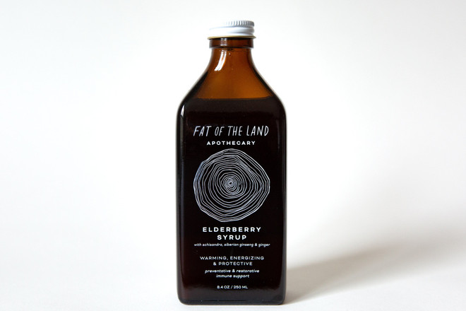Elderberry Syrup w/ Schisandra, Eleuthero + Rhodiola by Fat of the Land - 8.4 oz.