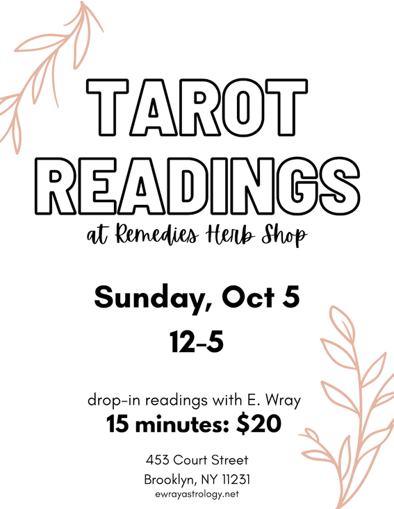 Drop-In Mini TAROT READINGS - Sunday, October 5th