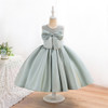 Discover elegance and charm with our enchanting mint green dress for girls. Crafted from glossy satin fabric, adorned with a delightful bow featuring pearl trim on the edges. The dress comes with a convenient rope to tie at the back, ensuring a perfect fit. Lined with soft cotton fabric for absolute comfort. Shop now and make her special moments even more magical!
