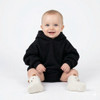 Unisex fleece hoodie onesie-Black