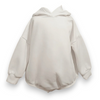 Fleece hoodie onesie- White