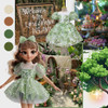 Kiki girls green sequins party dress