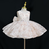 white floral mesh vintage party dress side view