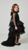 Yuna high low ruffled rhinestone studded dress