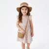 Pom-pom hat & bag set for kids-Brown