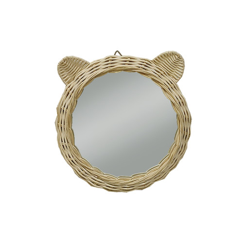 Introducing our adorable Rattan Kids Mirror - Animal Ear Edition! Your little ones will absolutely adore this enchanting mirror featuring charming animal ear shapes. Crafted with care and woven from high-quality rattan, it's both sturdy and safe for children. Enhance your child's imagination and add a touch of whimsy to their room with this delightful animal-inspired mirror. A perfect blend of functionality and charm, this Rattan Kids Mirror is sure to bring smiles to their faces every day.