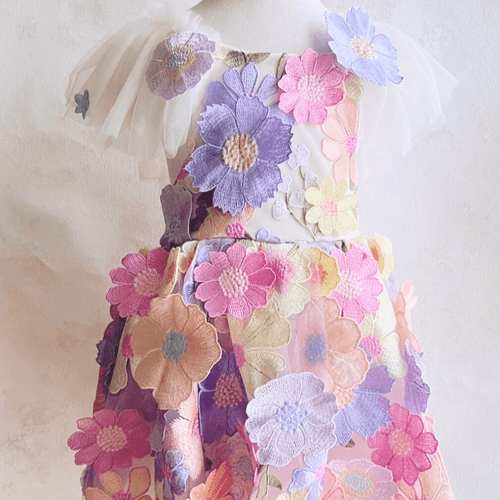 floral dress on mannequin front view
