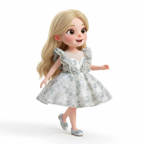 Akari girls vintage floral dress