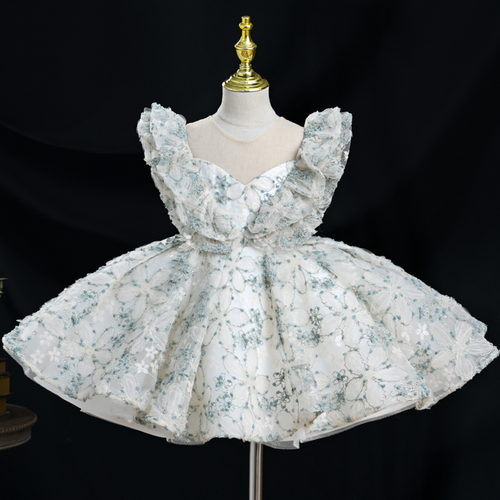 vintage  girls party dress front view vintage  girls party dress front view