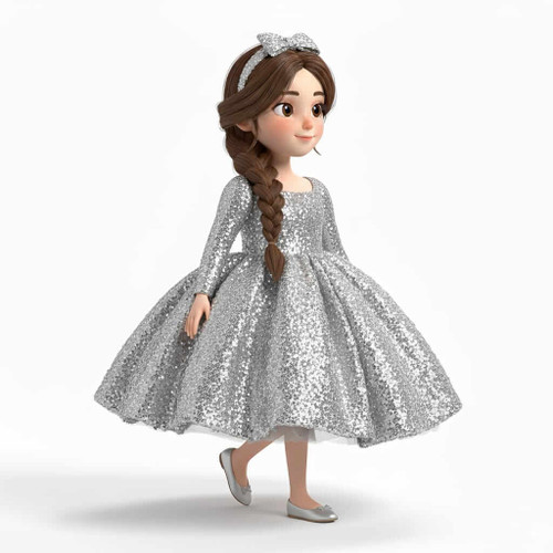 Yuki girls sequins party dress