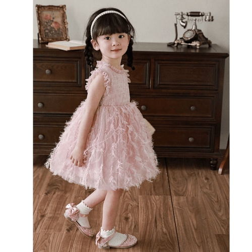 girl model wearing pink dress girl model wearing pink dress