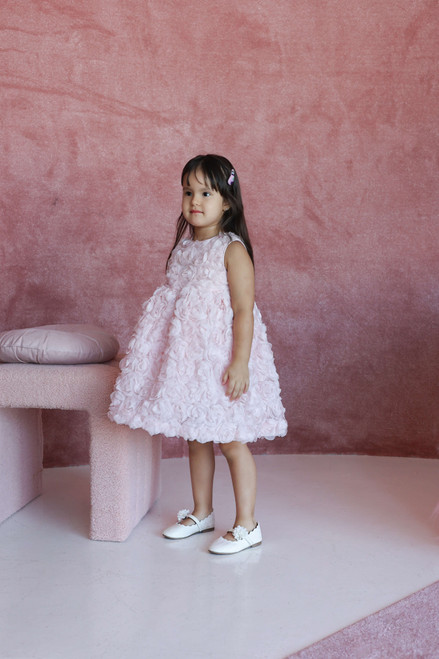 Girl wearing pink dress
