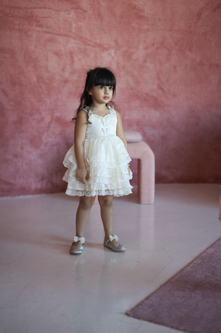 Girl wearing white dress