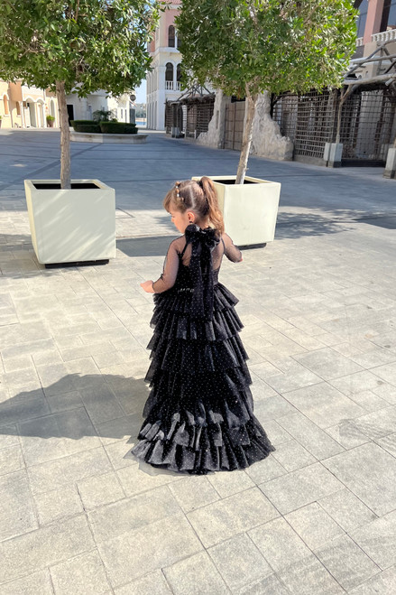 Yuna high low ruffled rhinestone studded dress Yuna high low ruffled rhinestone studded dress