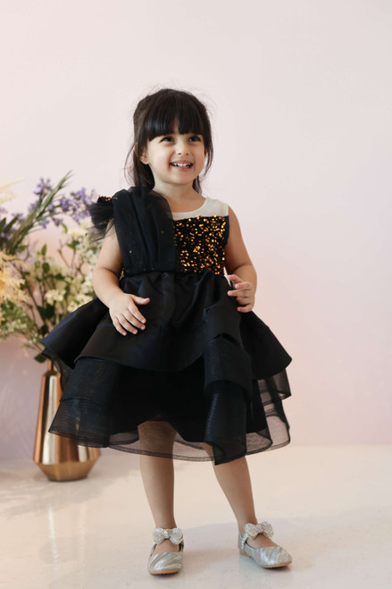 Sarai girls party dress-Black