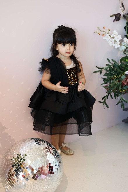Sarai girls party dress-Black