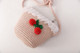 Cherry straw hat & bag set-Pink