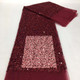 maroon sequins fabric