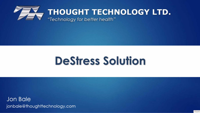 DESTRESS SOLUTION: BIOFEEDBACK WITH THE TPS SENSOR AND BIOGRAPH SOFTWARE