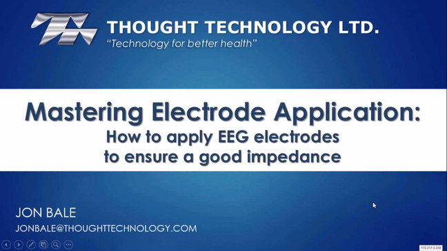 MASTERING EEG ELECTRODE APPLICATION FOR A GOOD IMPEDANCE
