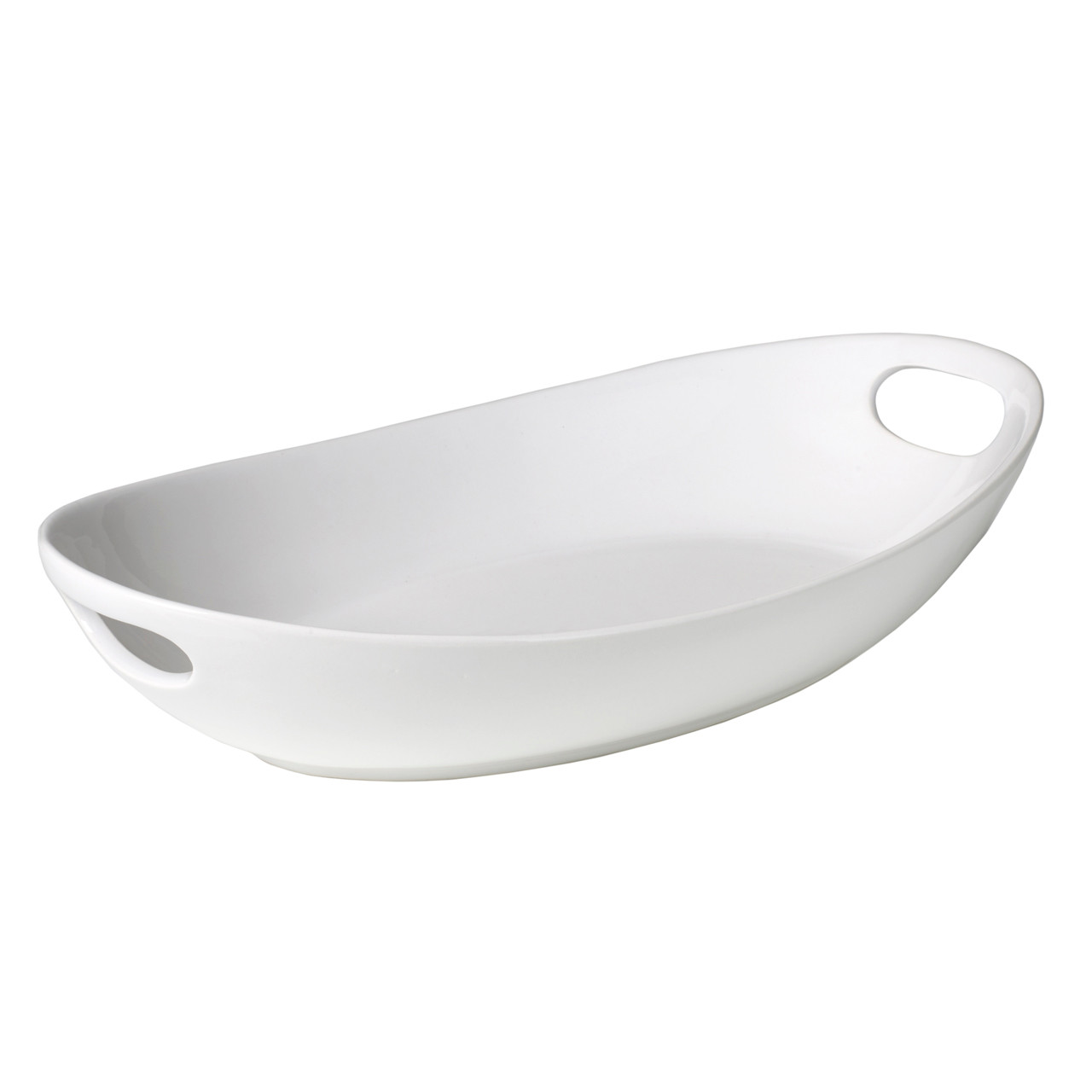 white ceramic tray with handles