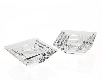 Crystal Deco Votive Holder Clear