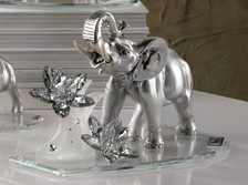 Debora Carlucci 925 Silver  Elephant  W Waves of Swarovski Flower Lotus Debora Carlucci 925 Silver  Elephant  W Waves of Swarovski Flower Lotus