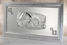 Silver Madonna with Child 925 with Bimbo Frame Wedding Gifts